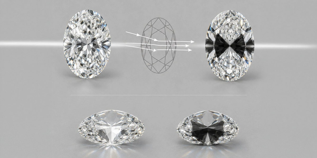 Bow Tie Effekt Bei Ovalen Diamanten Erklärt