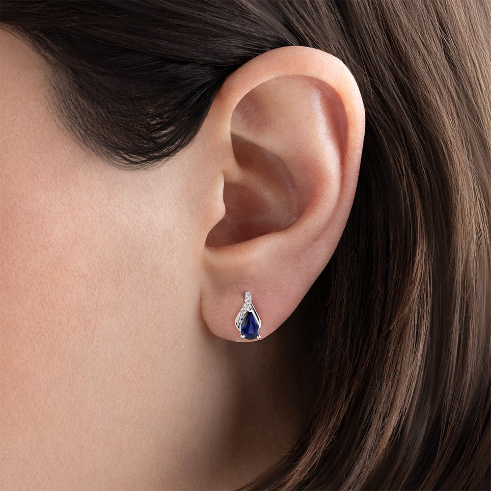 0.78 ct. Saphir Ohrstecker