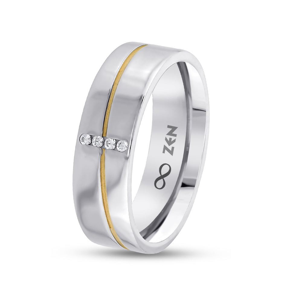 0.03 ct. Moderner Ehering fur Damen