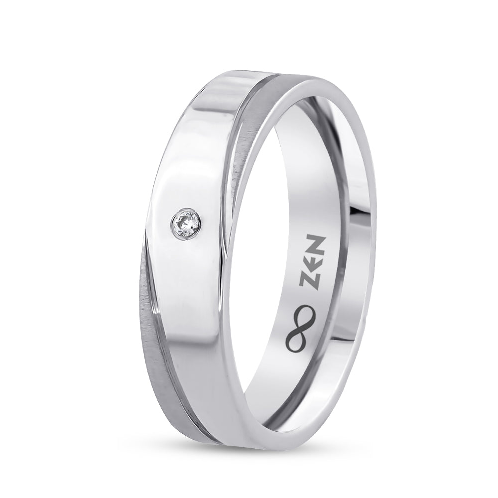 0.01 ct. Moderner Ehering fur Damen