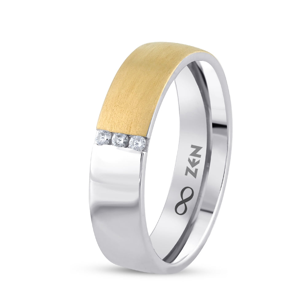 0.04 ct. Moderner Ehering fur Damen