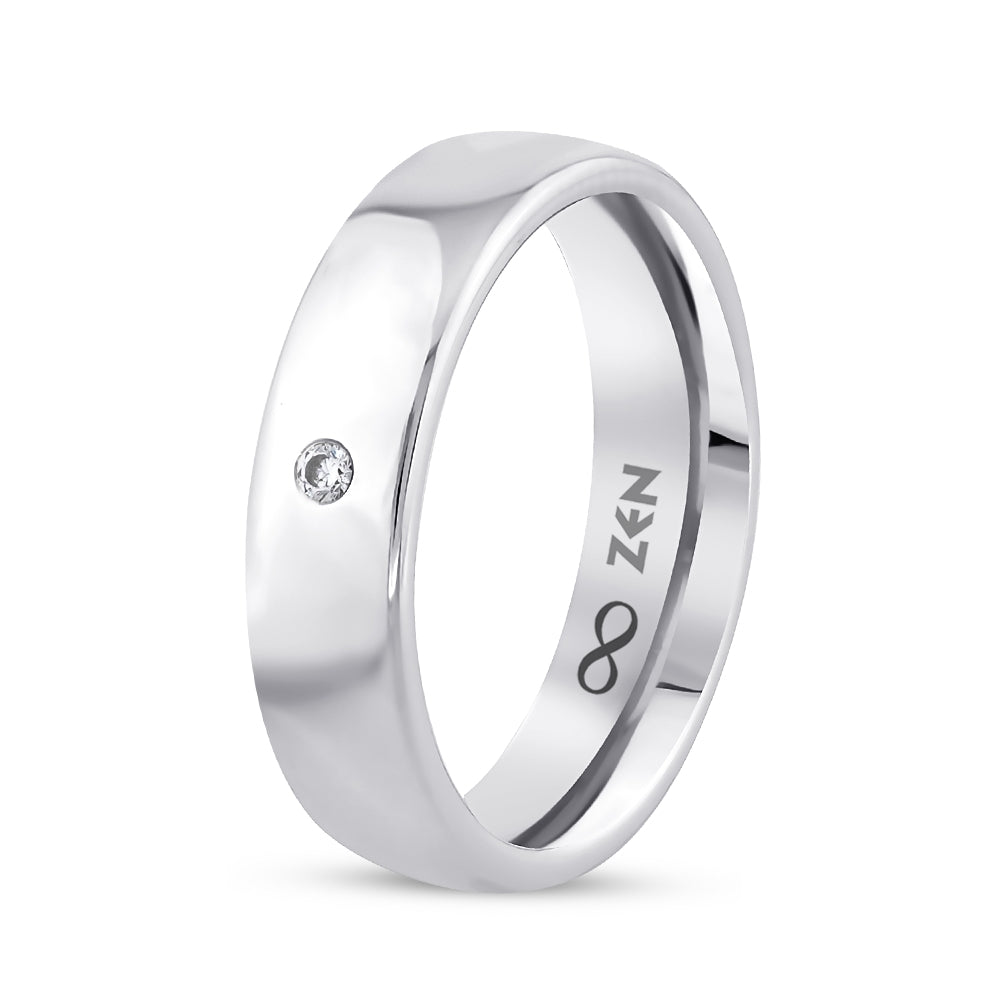 0.06 ct. Moderner Ehering für Damen