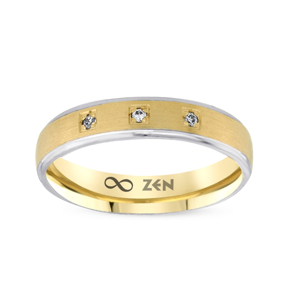0.02 ct. Moderner Ehering für Damen