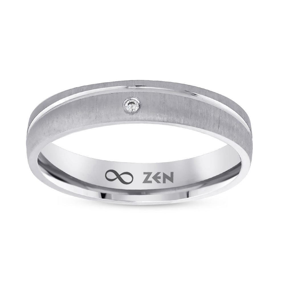 0.01 ct. Moderner Ehering für Damen