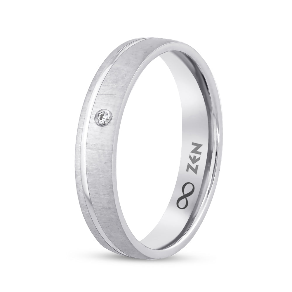 0.01 ct. Moderner Ehering für Damen