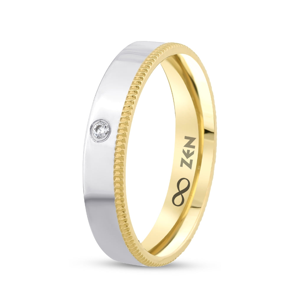 0.02 ct. Moderner Ehering für Damen