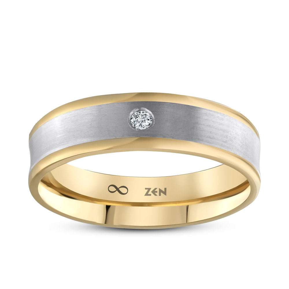 0.02 ct. Moderner Ehering für Damen
