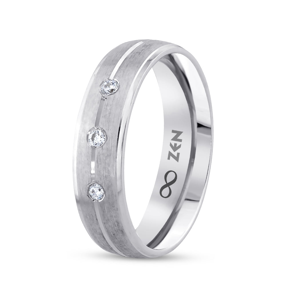0.04 ct. Moderner Ehering für Damen