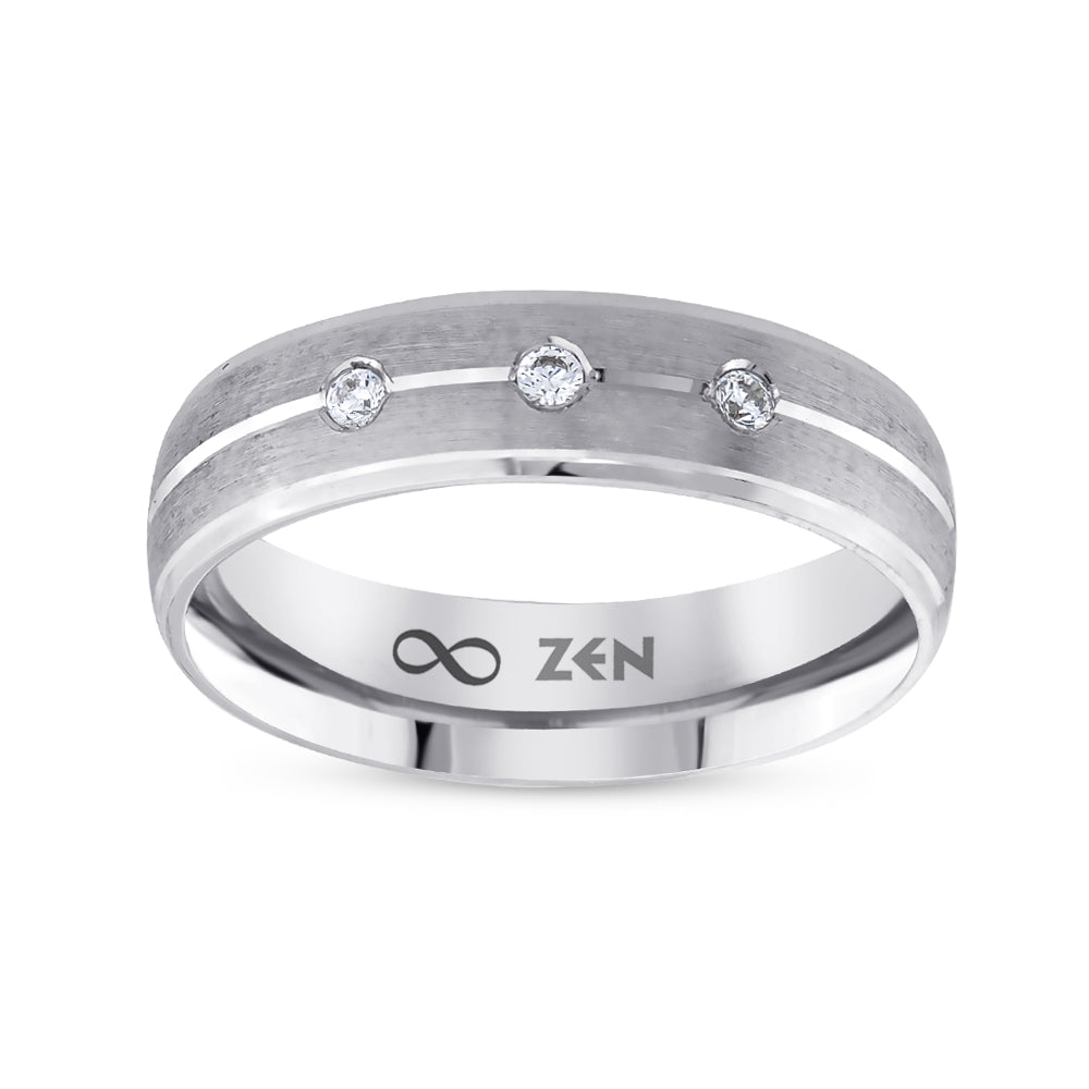 0.04 ct. Moderner Ehering für Damen
