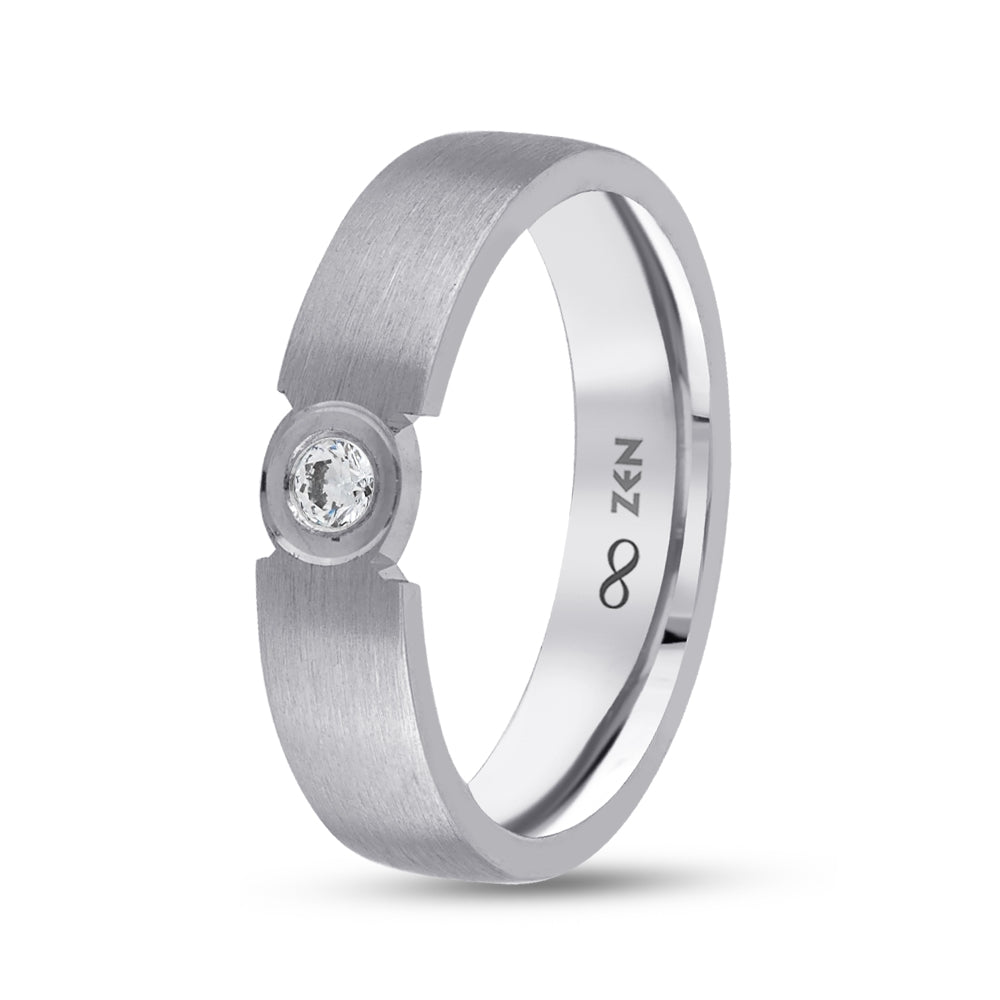 0.06 ct. Moderner Ehering für Damen