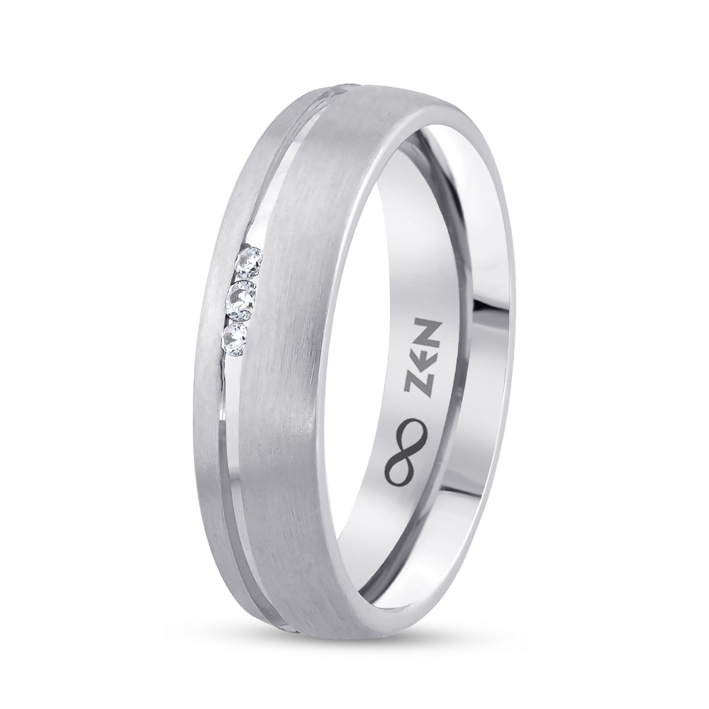 0.03 ct. Moderner Ehering für Damen