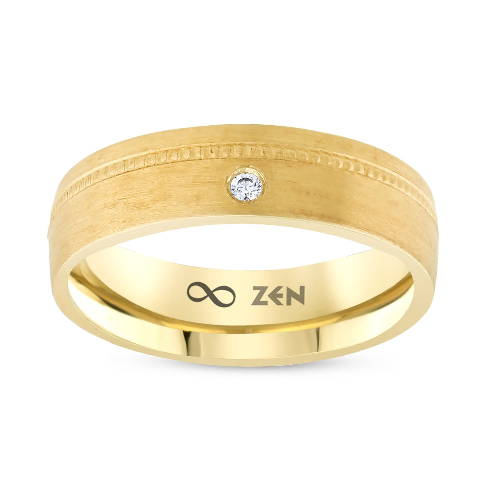 0.02 ct. Moderner Ehering für Damen