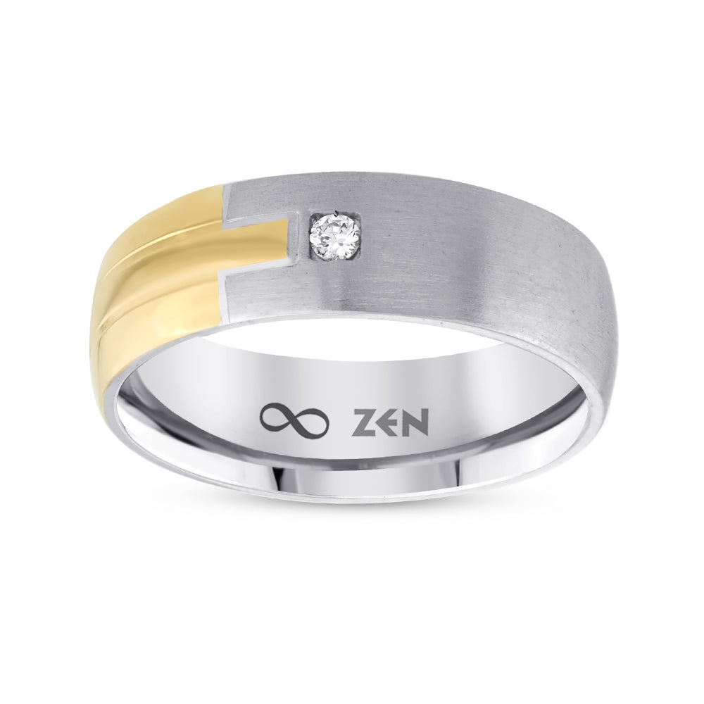 0.03 ct. Moderner Ehering für Damen