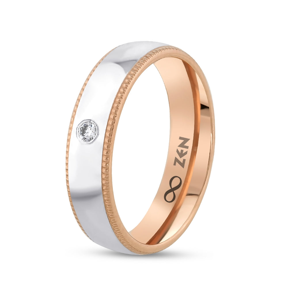 0.03 ct. Moderner Ehering für Damen