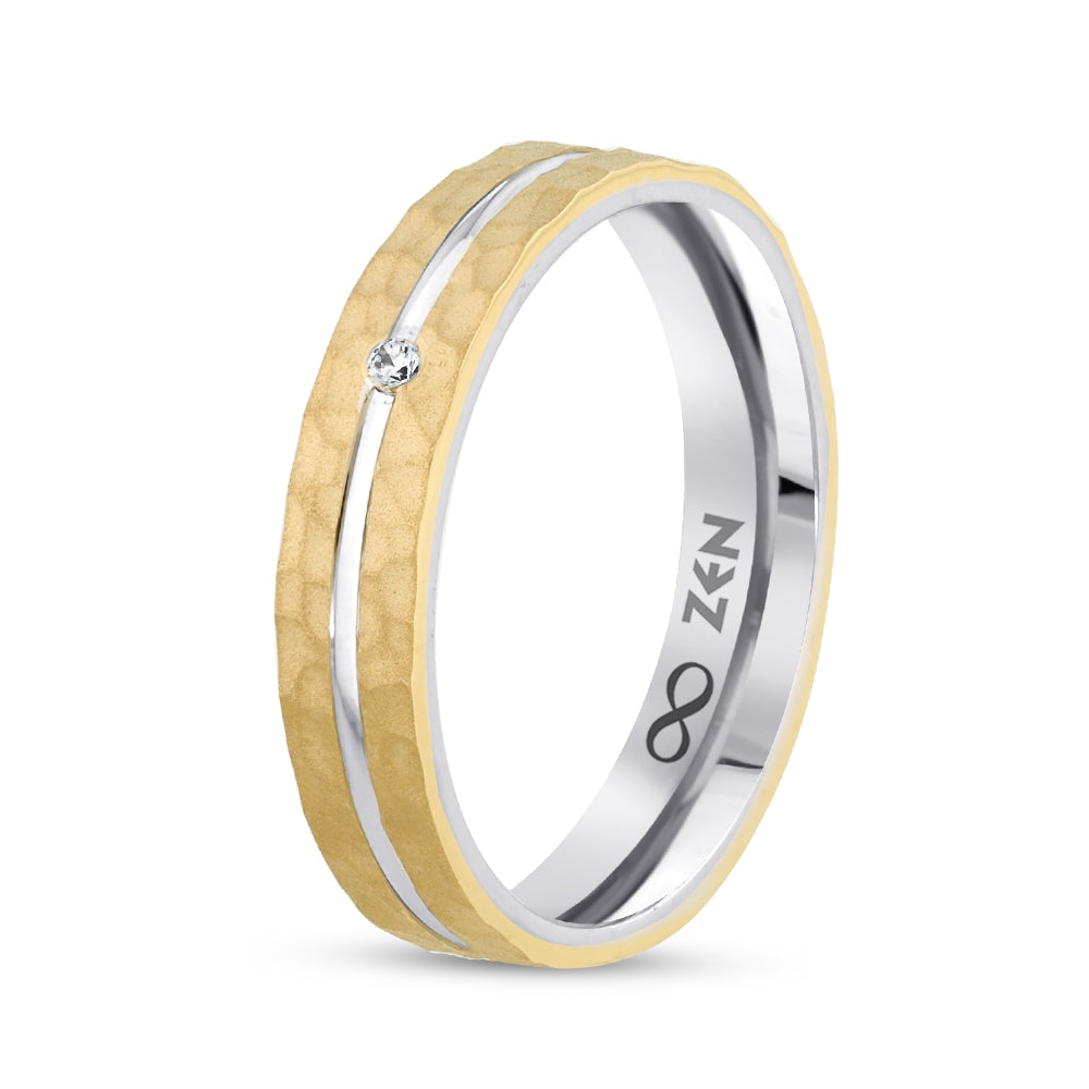 0.01 ct. Moderner Ehering für Damen
