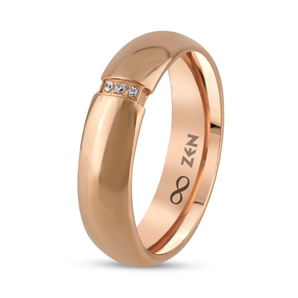 0.01 ct. Moderner Ehering fur Damen