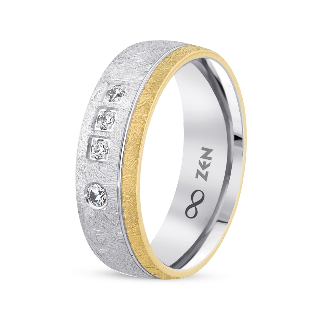 0.09 ct. Moderner Ehering fur Damen