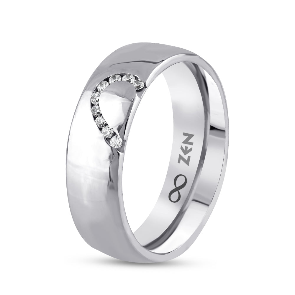 0.05 ct. Moderner Ehering für Damen