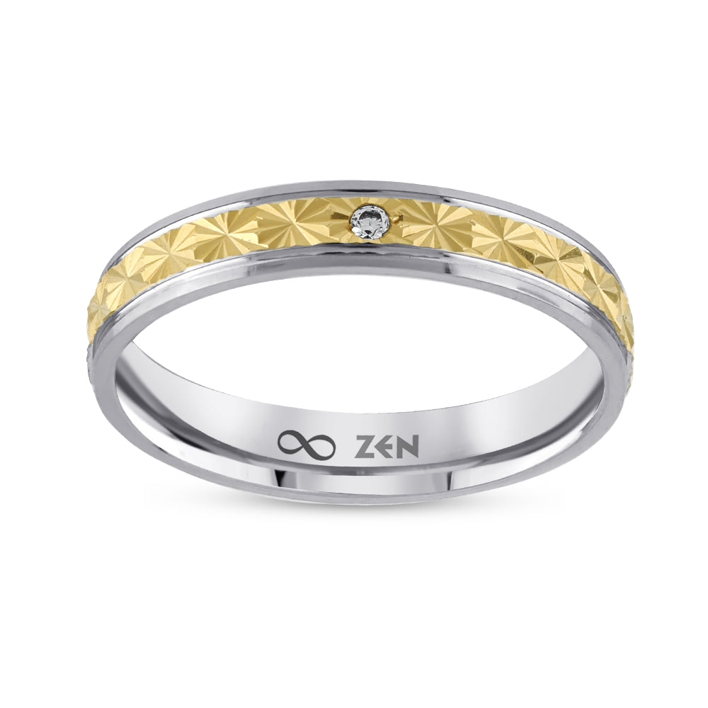 0.01 ct. Moderner Ehering fur Damen