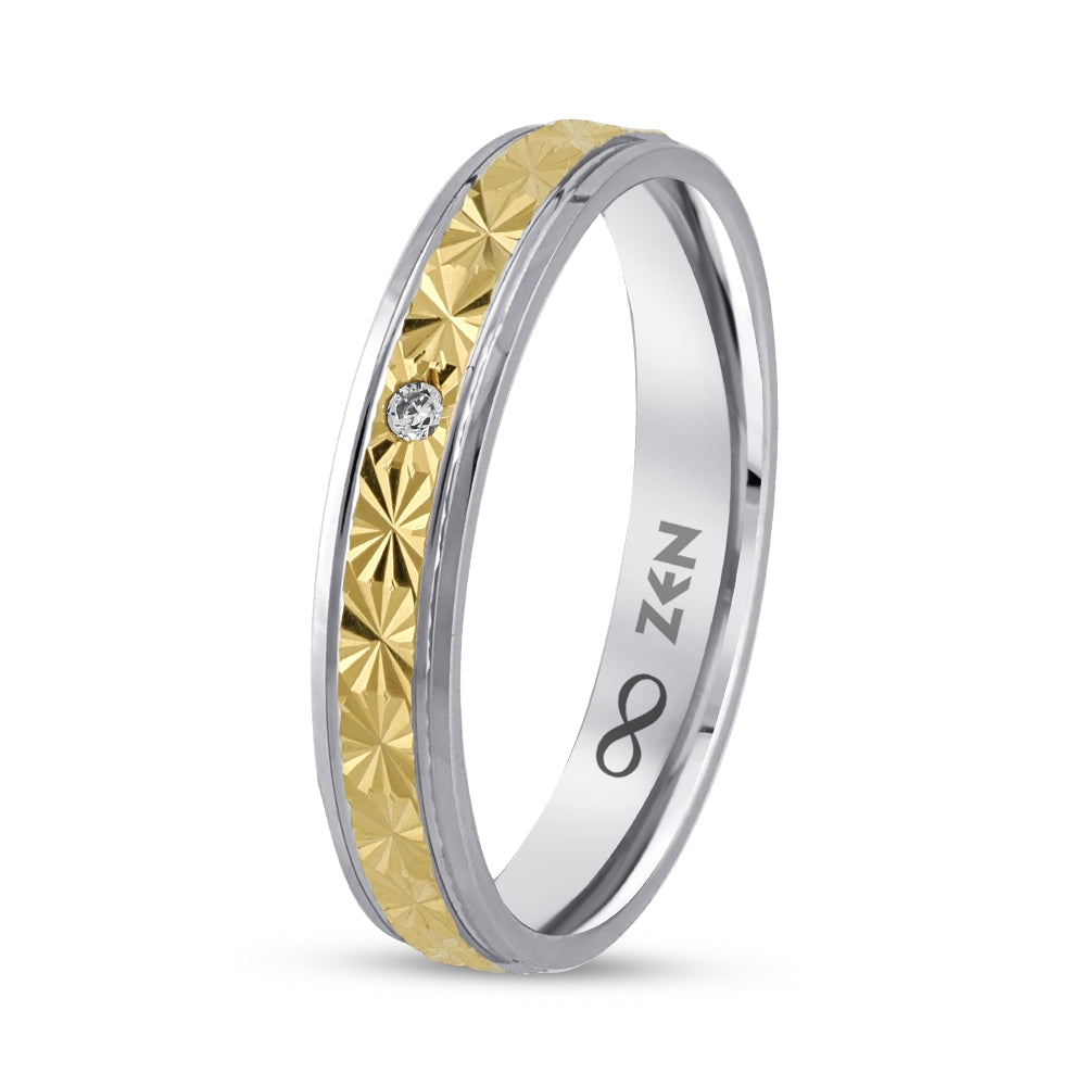 0.01 ct. Moderner Ehering fur Damen