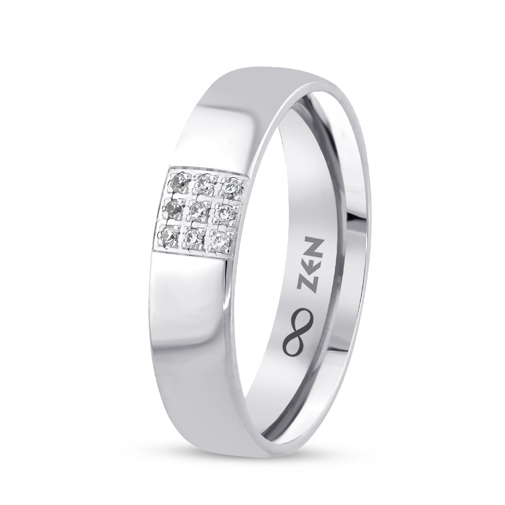 0.04 ct. Moderner Ehering fur Damen