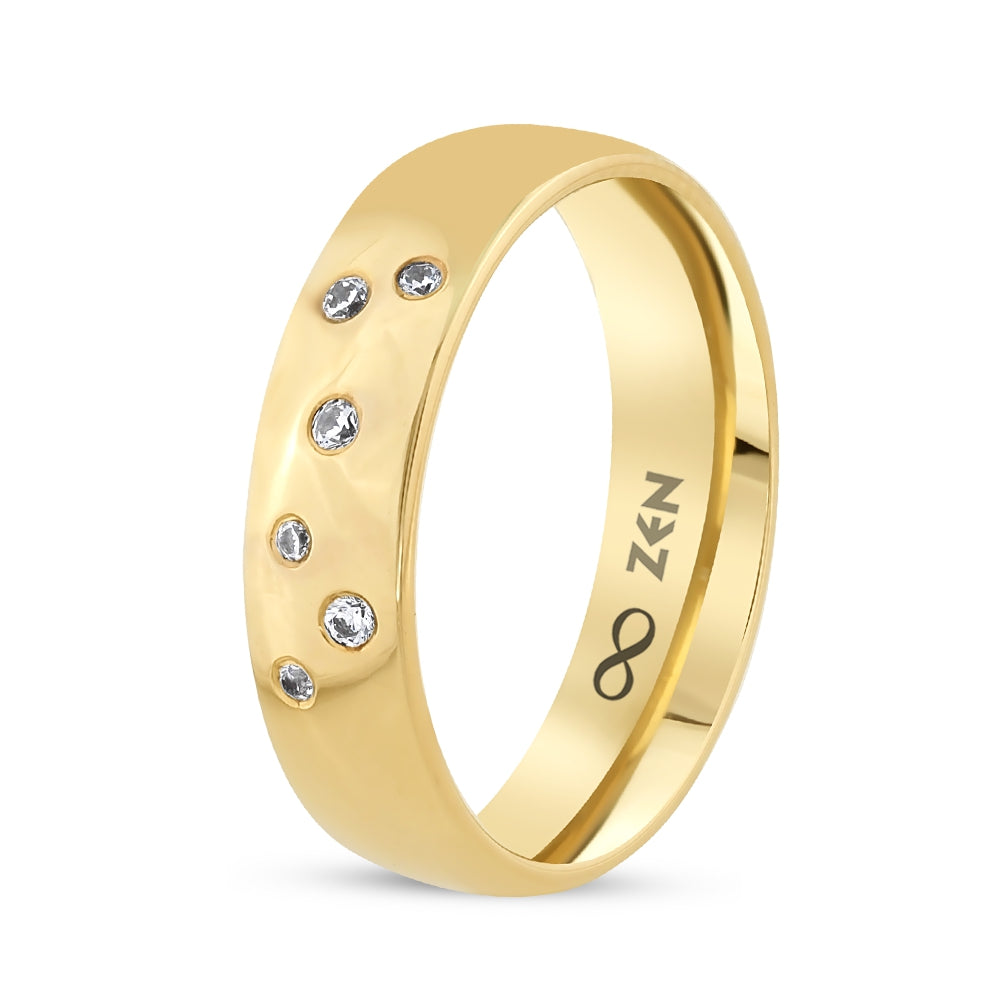 0.09 ct. Moderner Ehering fur Damen