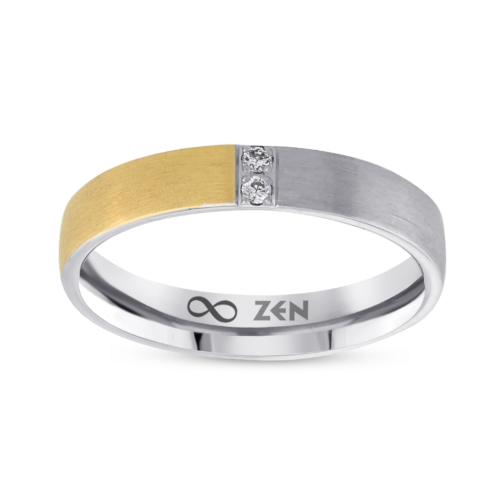 0.03 ct. Moderner Ehering fur Damen