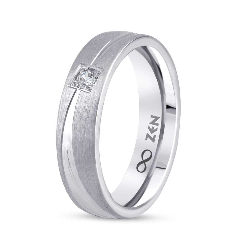 0.06 ct. Moderner Ehering fur Damen