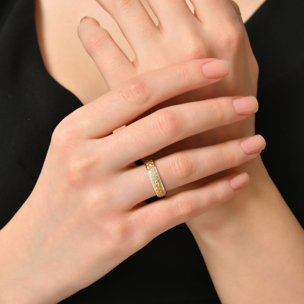 0.07 ct. Modern Wedding Ring for Women
