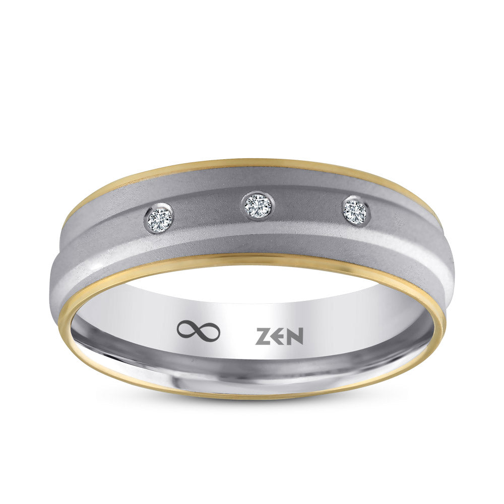 0.03 ct. Moderner Ehering fur Damen
