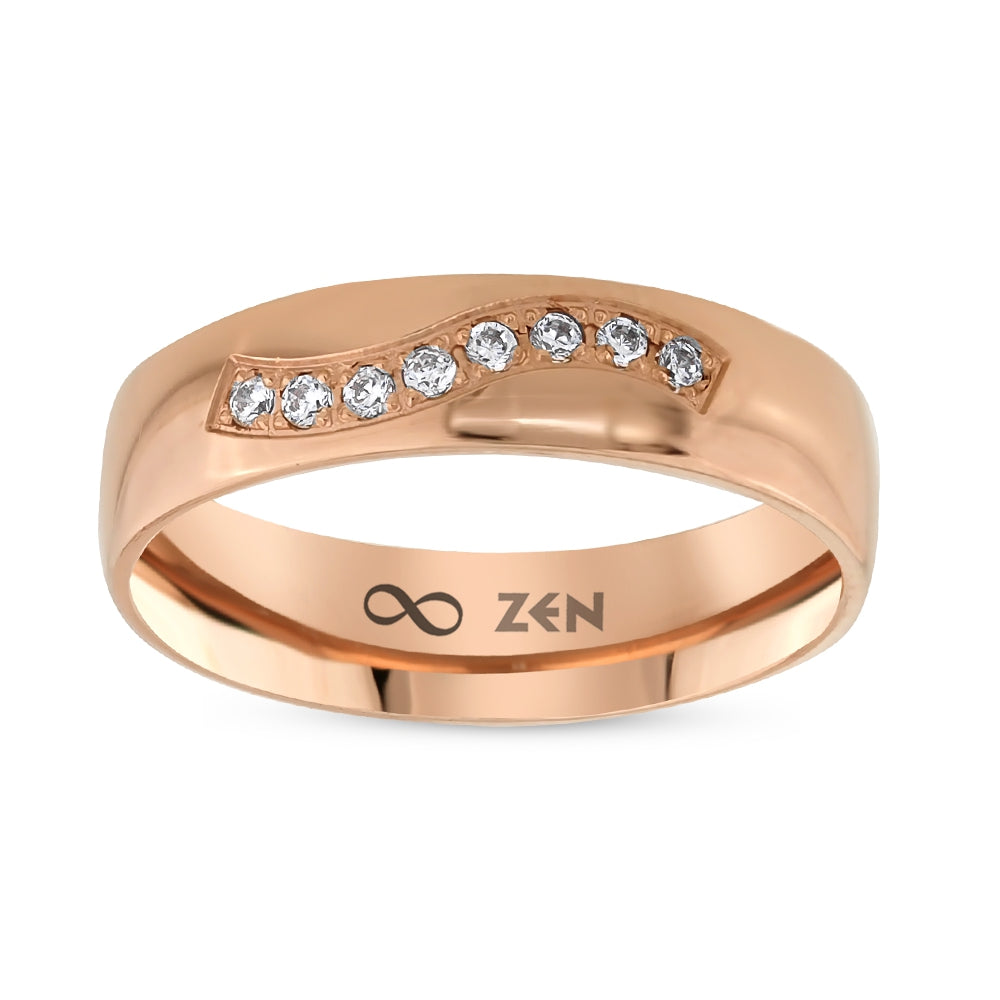 0.11 ct. Moderner Ehering fur Damen