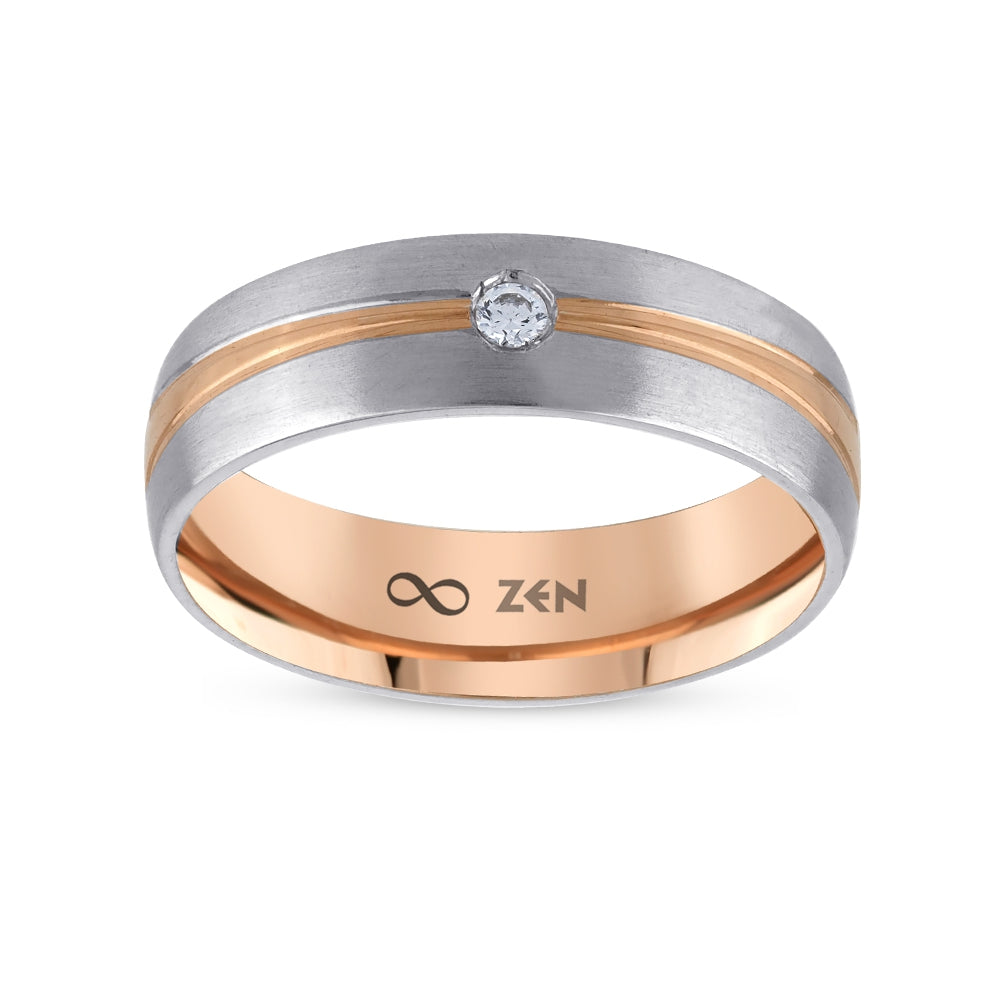 0.03 ct. Moderner Ehering fur Damen