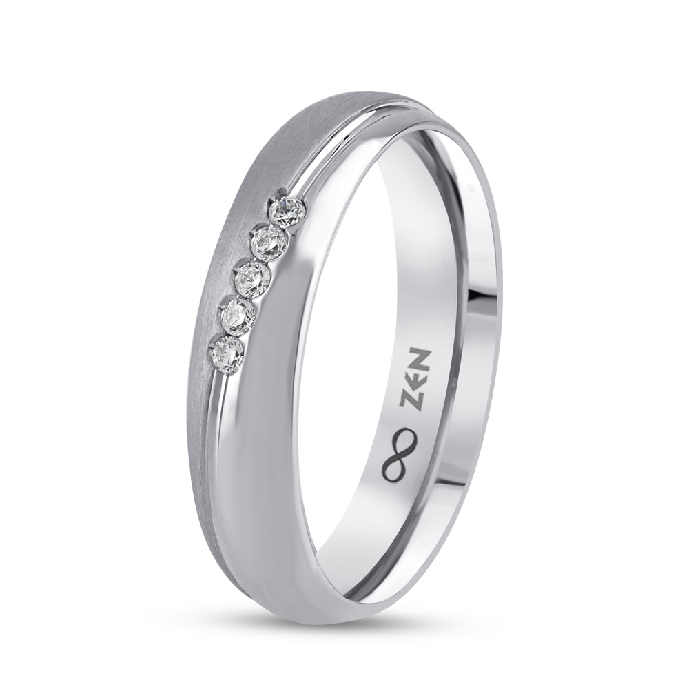 0.05 ct. Moderner Ehering fur Damen