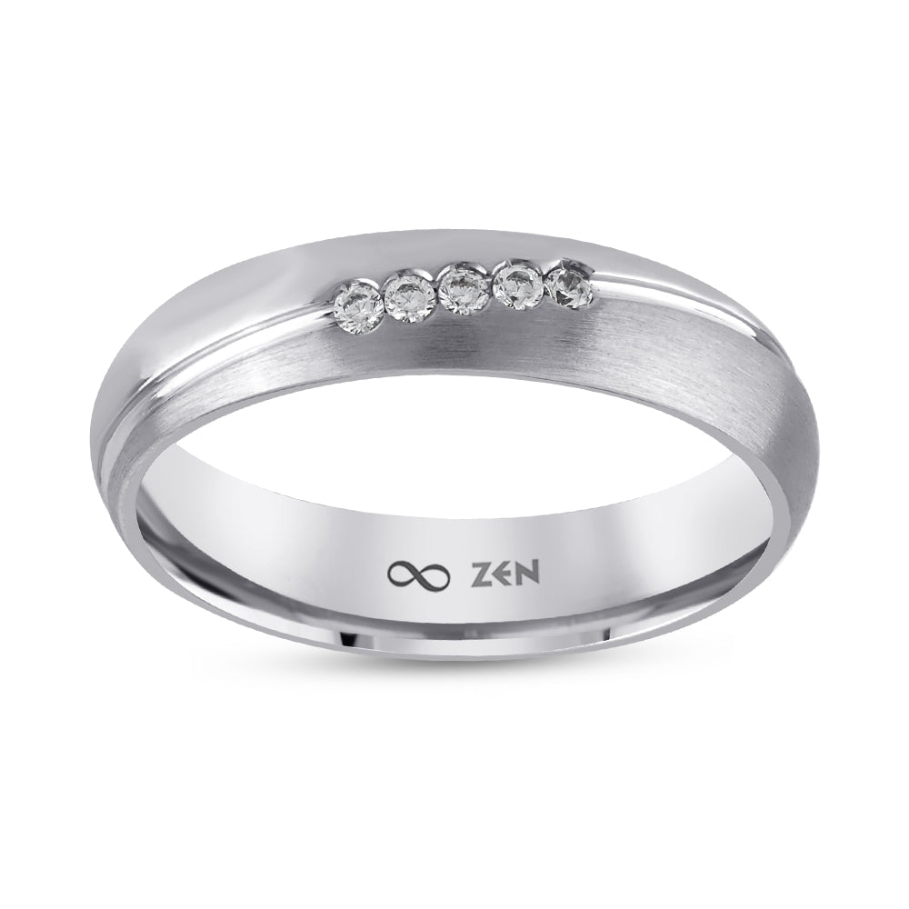 0.05 ct. Moderner Ehering fur Damen