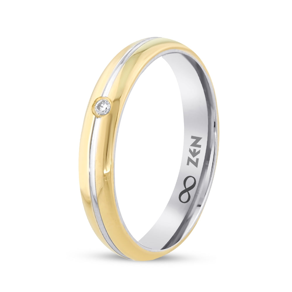 0.01 ct. Moderner Ehering fur Damen