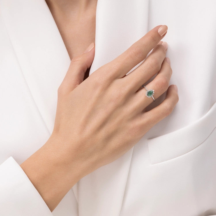 0.24 ct. Smaragd Ring