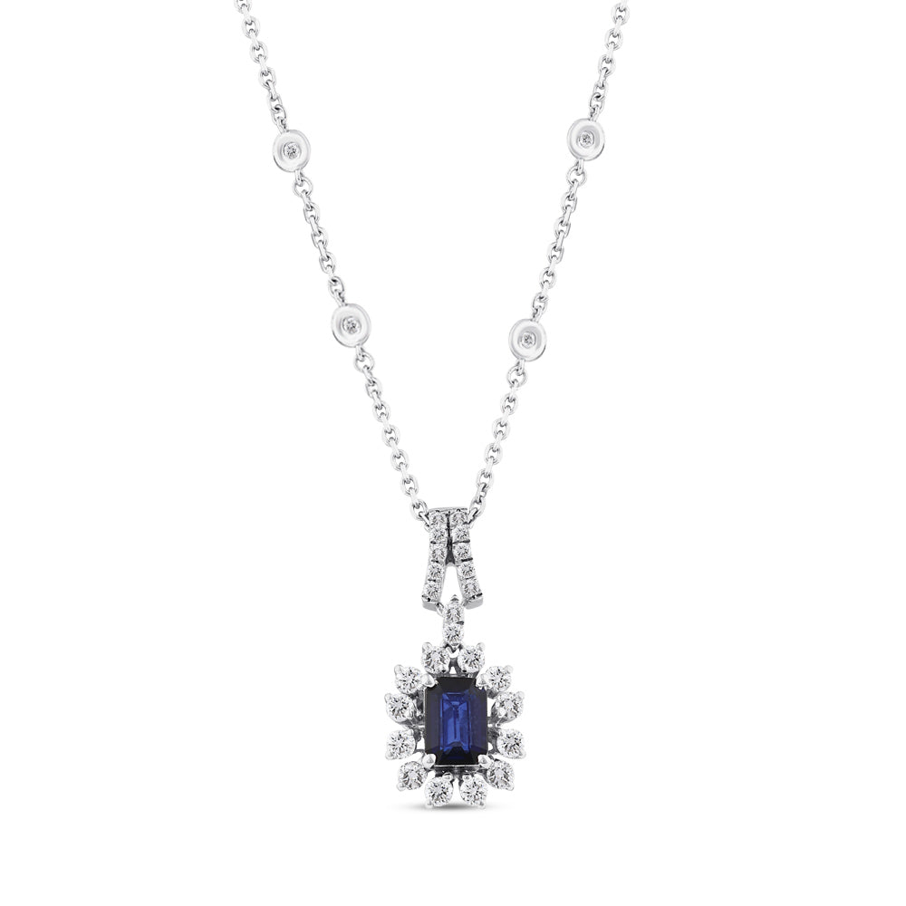 1.66 ct. Saphir Halskette