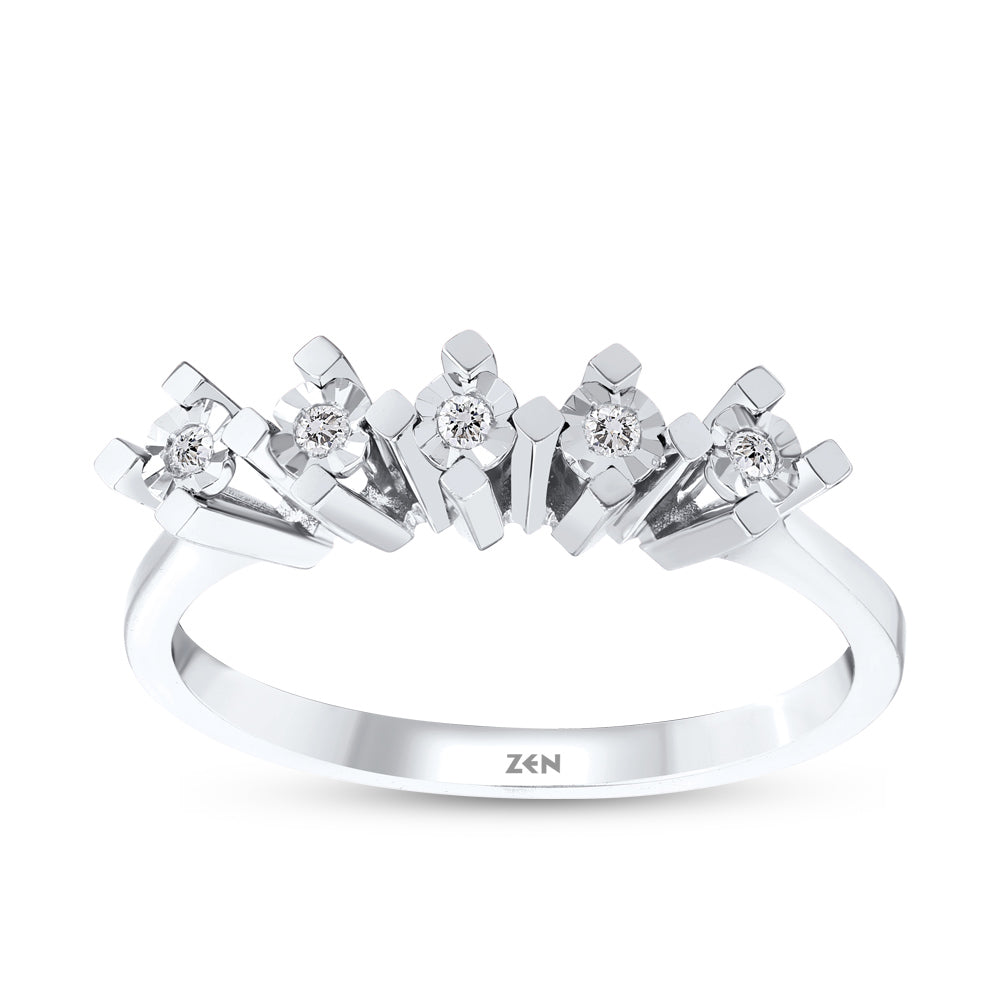 0.05 ct. Fünfstein Diamantring