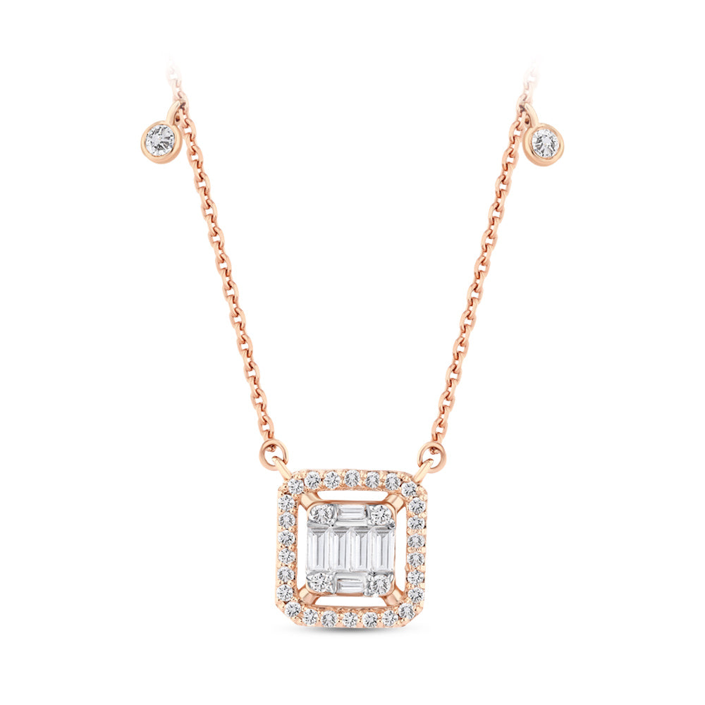 0.30 ct. Baguette Diamond Necklace