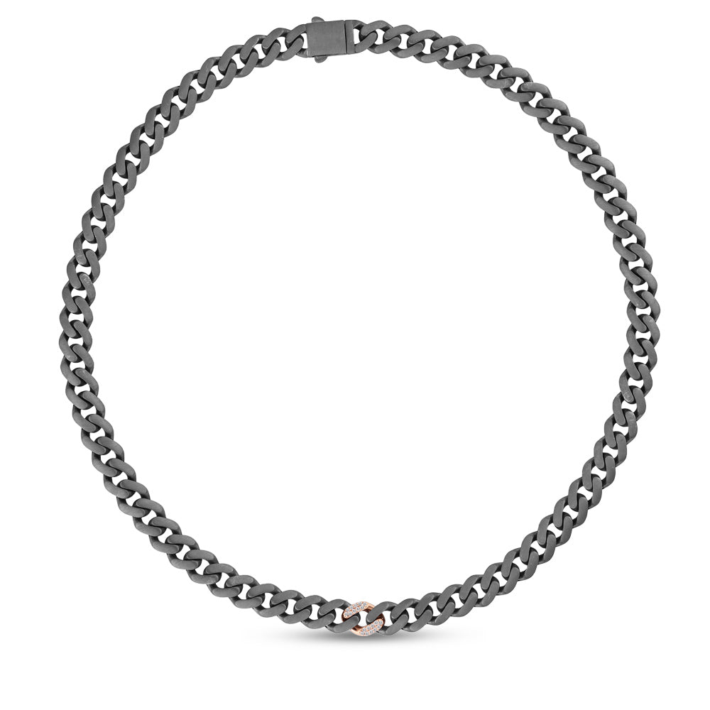 0.23 ct. Silver and Gold Diamond Necklace
