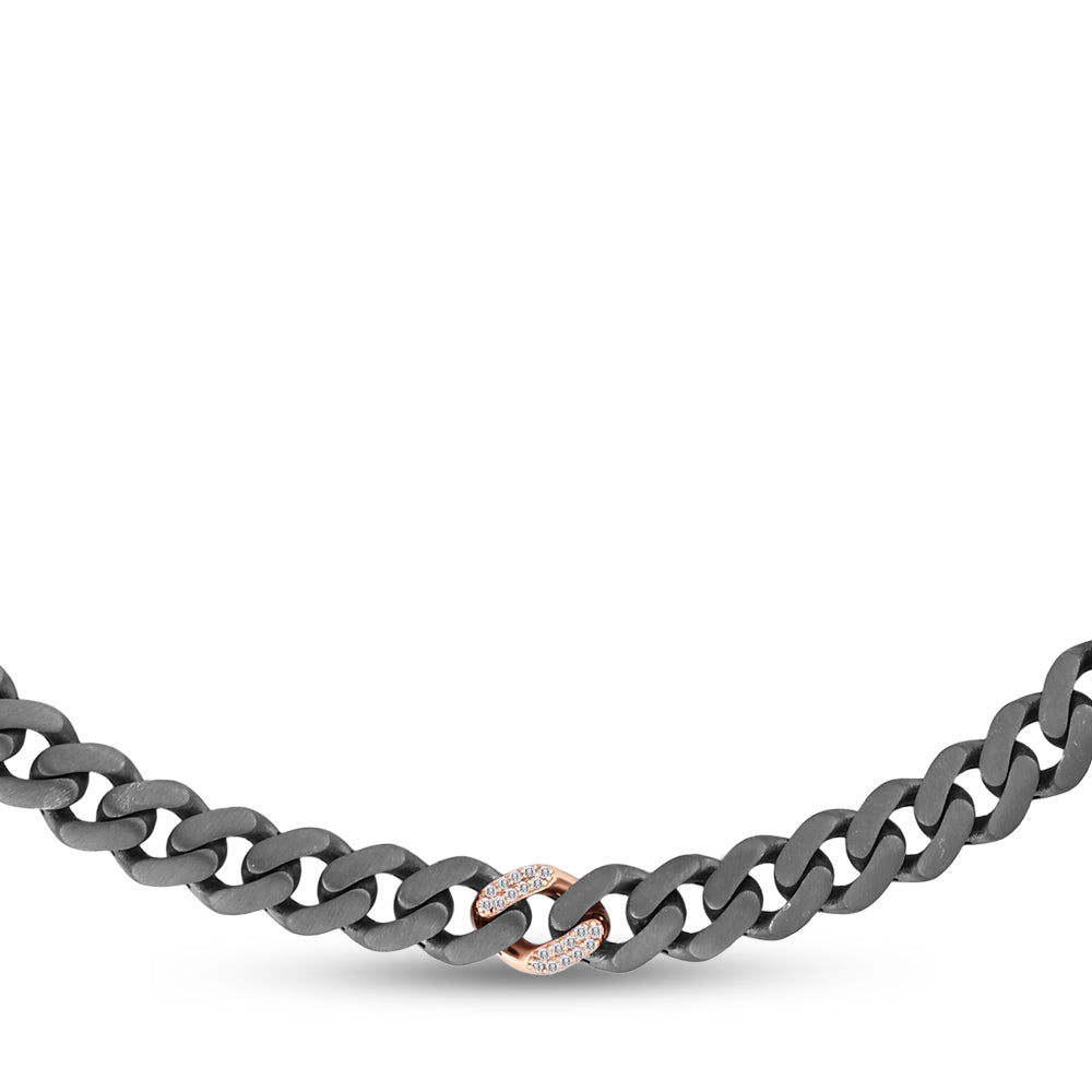 0.23 ct. Silver and Gold Diamond Necklace