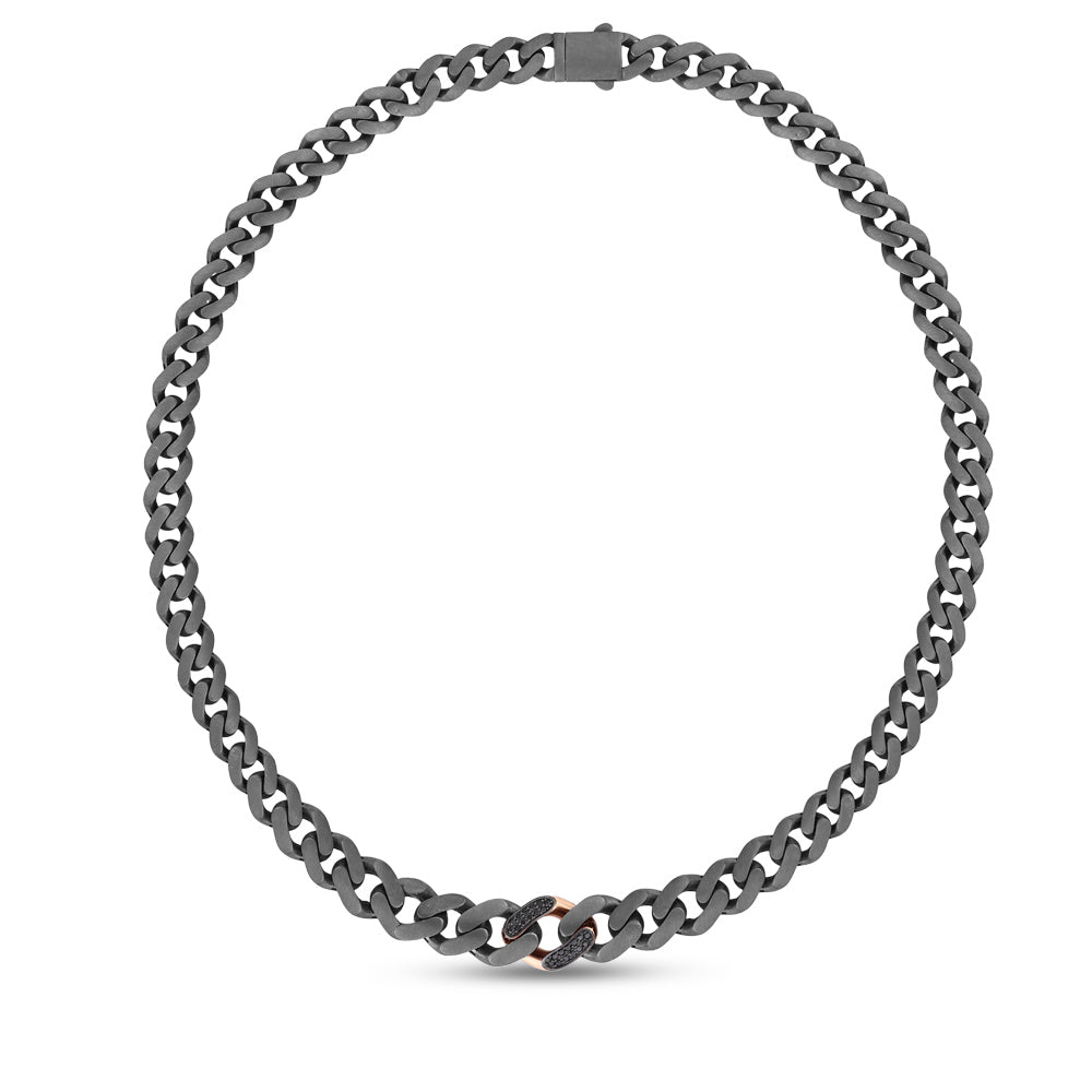 0.46 ct. Silver and Gold Diamond Necklace