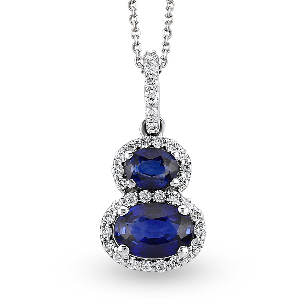 0.83 ct. Saphir Halskette