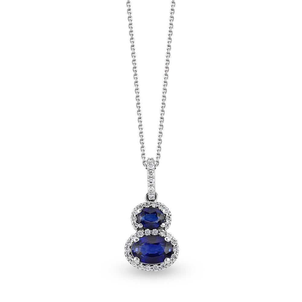 0.83 ct. Saphir Halskette