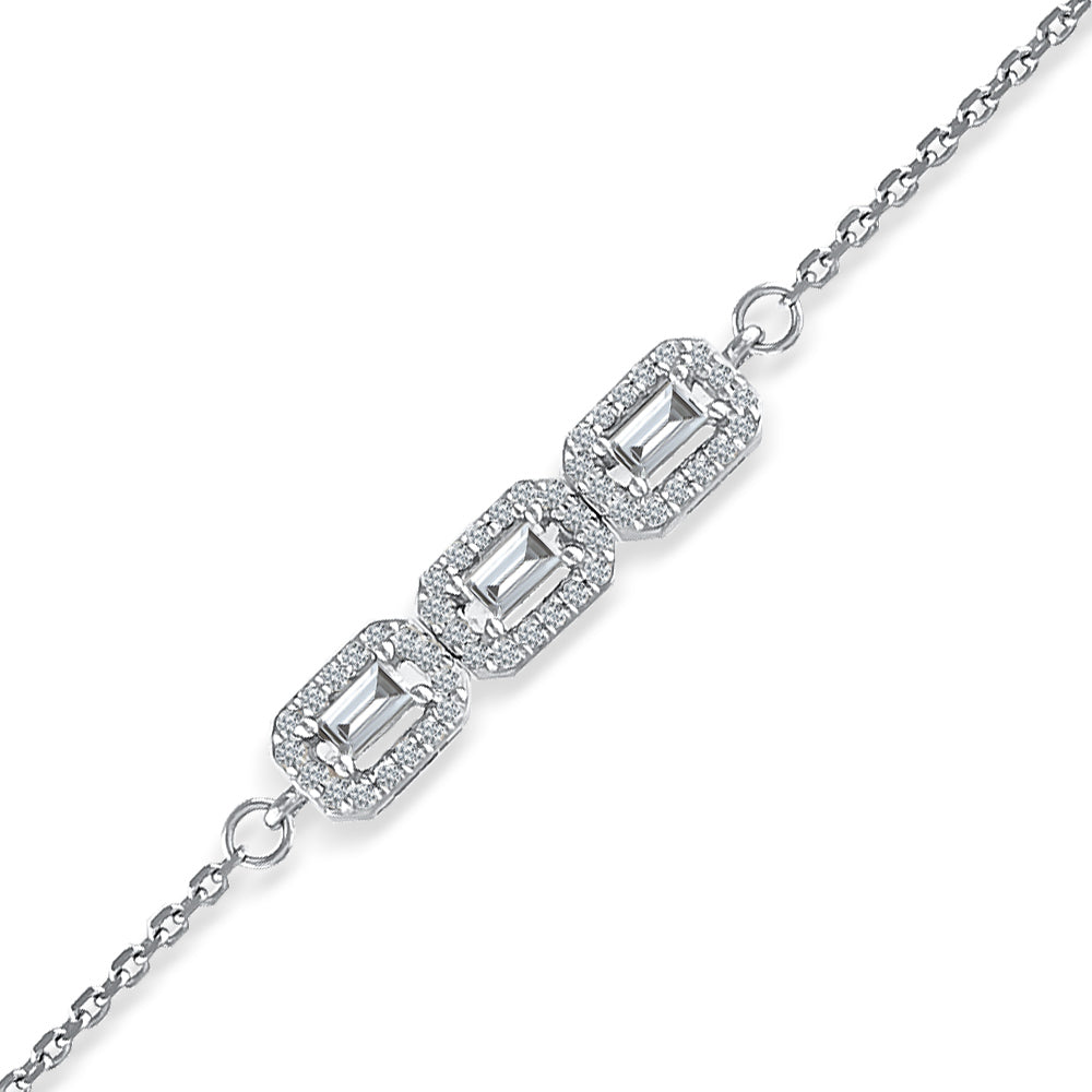 0.23 ct. Baguette Diamantarmband