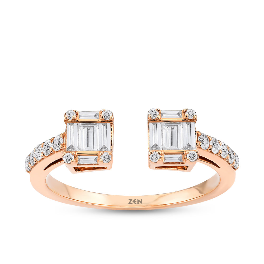0.48 ct. Baguette Diamantring