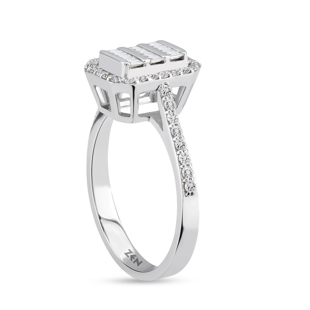 0.42 ct. Baguette Diamond Ring