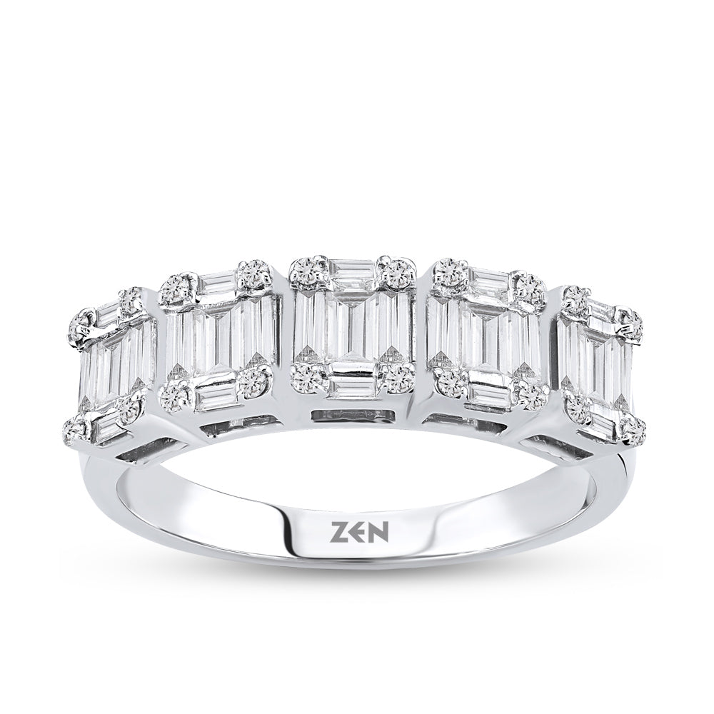 0.59 ct. Baguette Diamantring