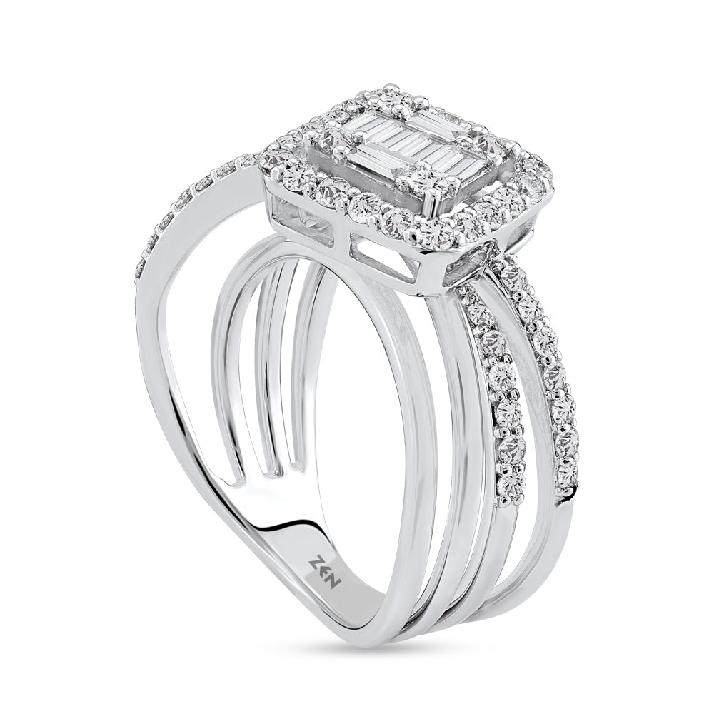 1.00 ct. Baguette Diamantring