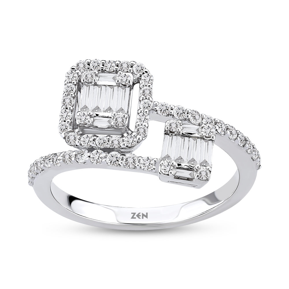 0.51 ct. Baguette Diamantring